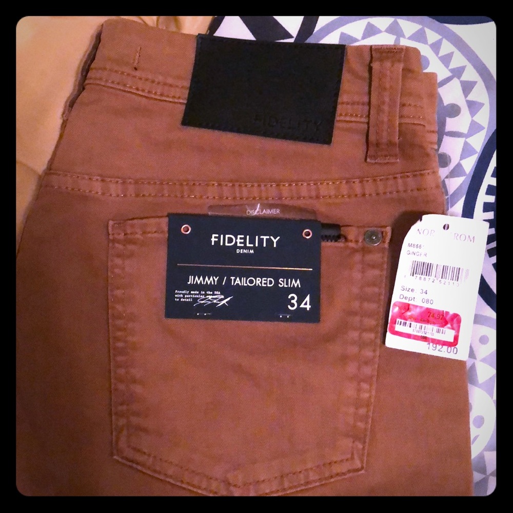 Fidelity Style M8551 “JIMMY” Brown Size 34 Denim